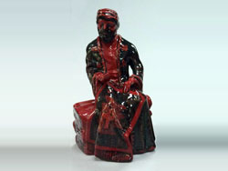 Carpet Seller (Seated) - Flambe HN3277 - Designer: Robert Tabbenor, Issued: 1990-1995, Series: Flambe.