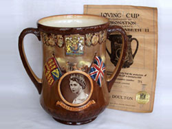 Royal Doulton Queen Elizabeth II Coronation Loving Cup.